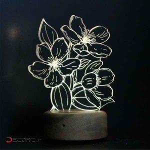 چراغ خواب ای پلاس دیزاین طرح گل پنج پر