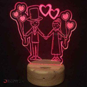 چراغ خواب ای پلاس دیزاین مدل عشق بی پایان