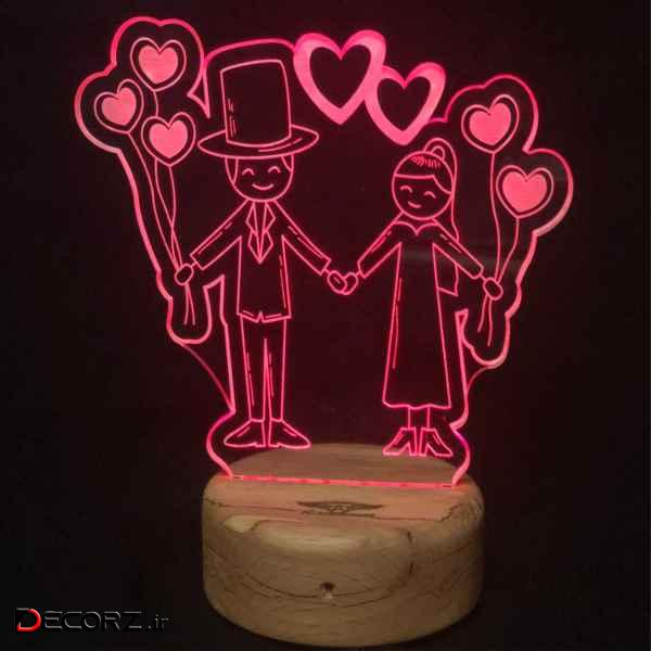 چراغ خواب ای پلاس دیزاین مدل عشق بی پایان