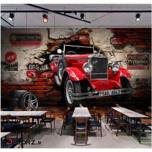 کاغذ دیواری صالسو آرت طرح A – old car 348