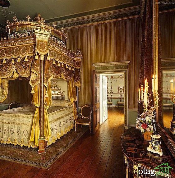 مدل های فاخر تخت خواب کلاسیک و سلطنتی در دکوراسیون اتاق