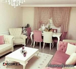 دکوراسیون رمانتیک منزل به رنگ صورتی + عکس دکوراسیون رمانتیک منزل به رنگ صورتی + عکس