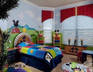 طراحی اتاق کودک با استفاده از شخصیت های کارتونی محبوب