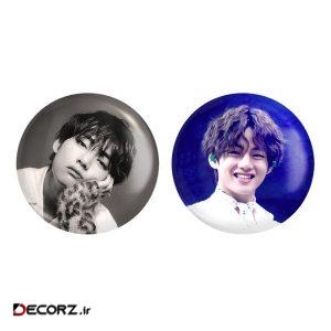 مگنت خندالو طرح تهیونگ وی Taehyung گروه بی تی اس کد ۴۲۳۵۴۲۳۶ مجموعه ۲ عددی