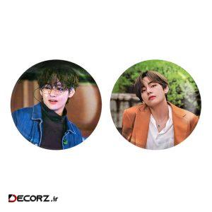مگنت خندالو طرح تهیونگ وی Taehyung گروه بی تی اس کد ۴۲۳۲۴۲۳۳ مجموعه ۲ عددی