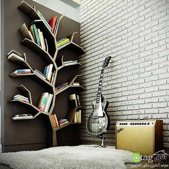 مدل کتابخانه خلاقانه و شیک مناسب تمامی اتاق های منزل