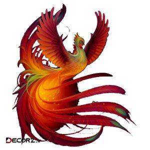 استیکر طرح ققنوس افسانه ای کد STF151