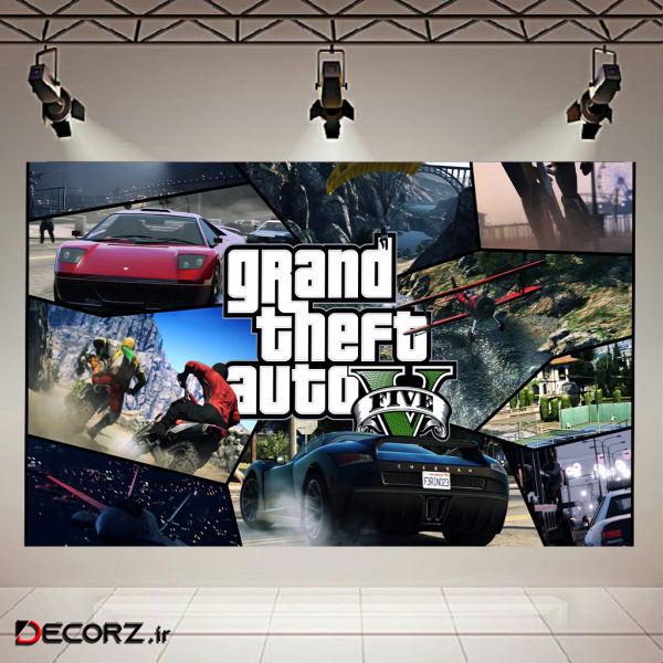 تابلو شاسی طرح GAME مدل GTA V کد AR553