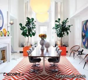 فرش و قالیچه هایی مخصوص زیر میز ناهار خوری + تصاویر فرش و قالیچه هایی مخصوص زیر میز ناهار خوری + تصاویر