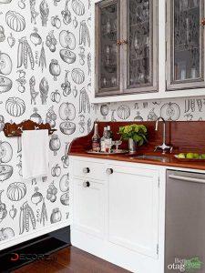 مدل های زیبای کاغذ دیواری آشپزخانه در طرح های کلاسیک و سنتی