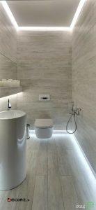 30 مدل سقف دستشویی مدرن در انواع طرح ها با نورپردازی زیبا