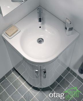 20 مدل جدید روشویی کابینتی سه گوش در طرح‌های مدرن و کلاسیک