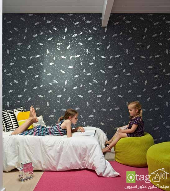 کاغذ دیواری اتاق کودک و نوجوان مدل دخترانه و پسرانه