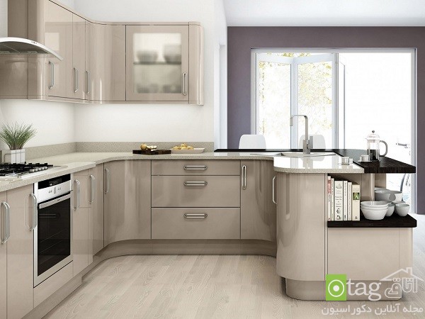 عکس کابینت های گلاس در آشپزخانه هایی با دکوراسیون کاملا مدرن