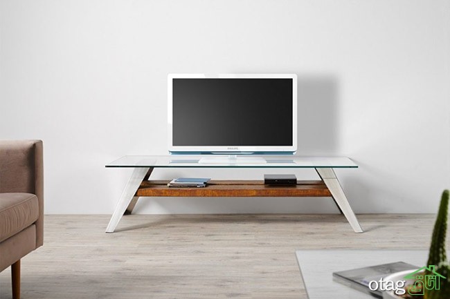 30 مدل میز تلویزیون مدرن چوبی، فلزی و شیشه ای [شیک] 2022