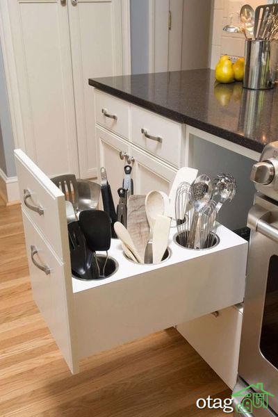 راه حل هایی موثر برای ذخیره سازی بیشتر در آشپزخانه ها